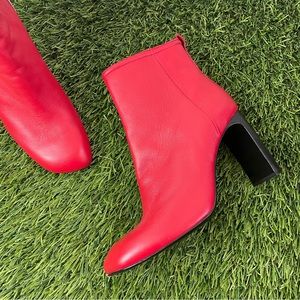 Rag & Bone women’s Ellis red side zip heeled boots - 40 (US 10)